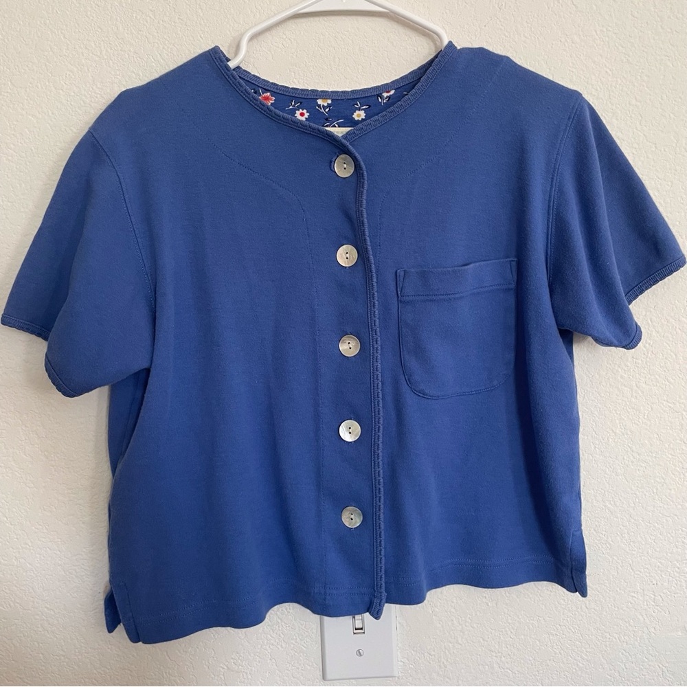 Short sleeve cropped cardigan